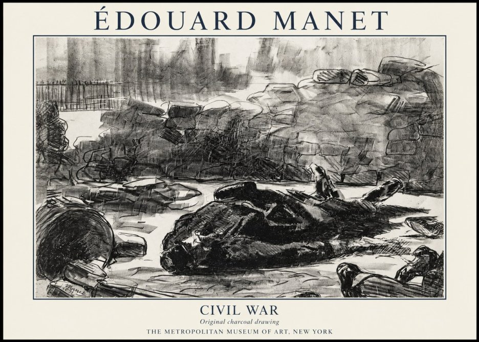 Édouard Manet Civil War No6 - Poszter