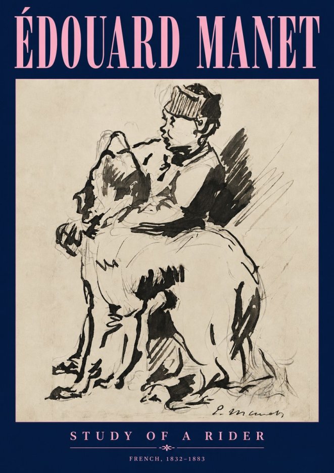 Édouard Manet Study of a Rider No3 - Poszter
