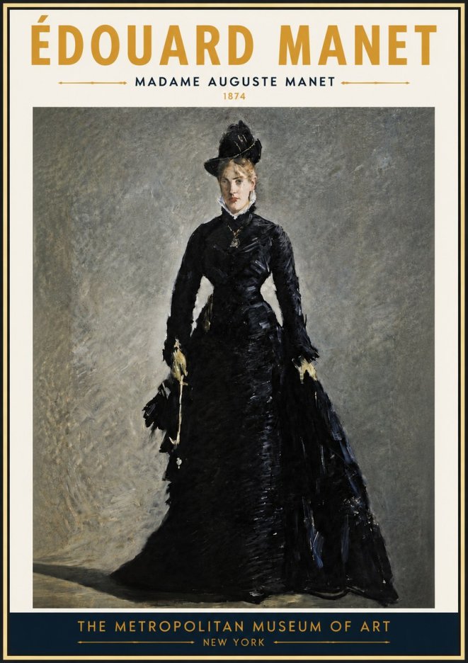 Édouard Manet Madame Auguste Manet No4 - Poszter