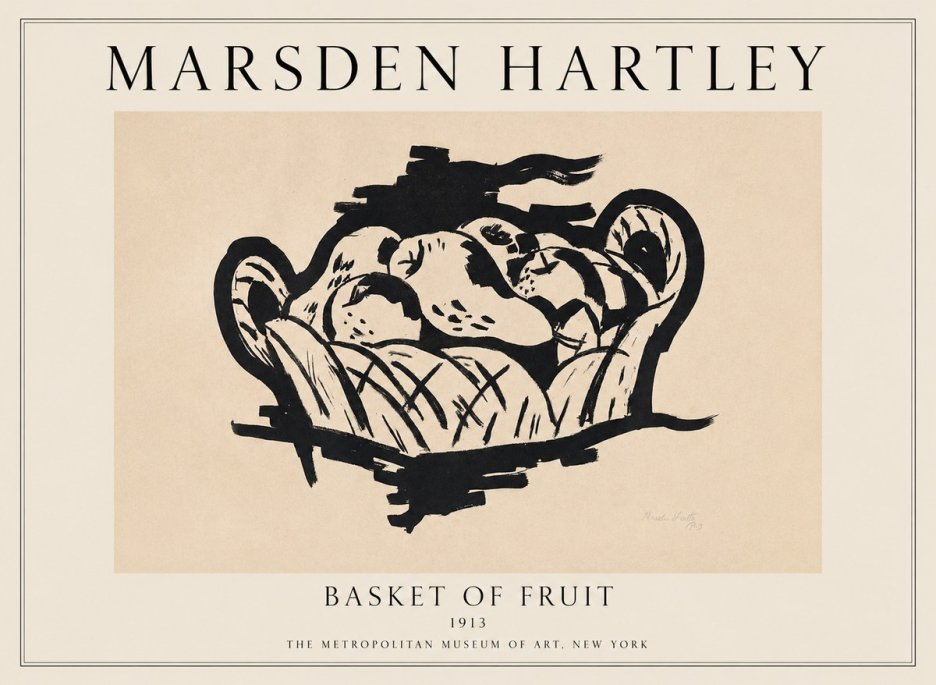 Marsden Hartley Basket of Fruit No1 - Poszter