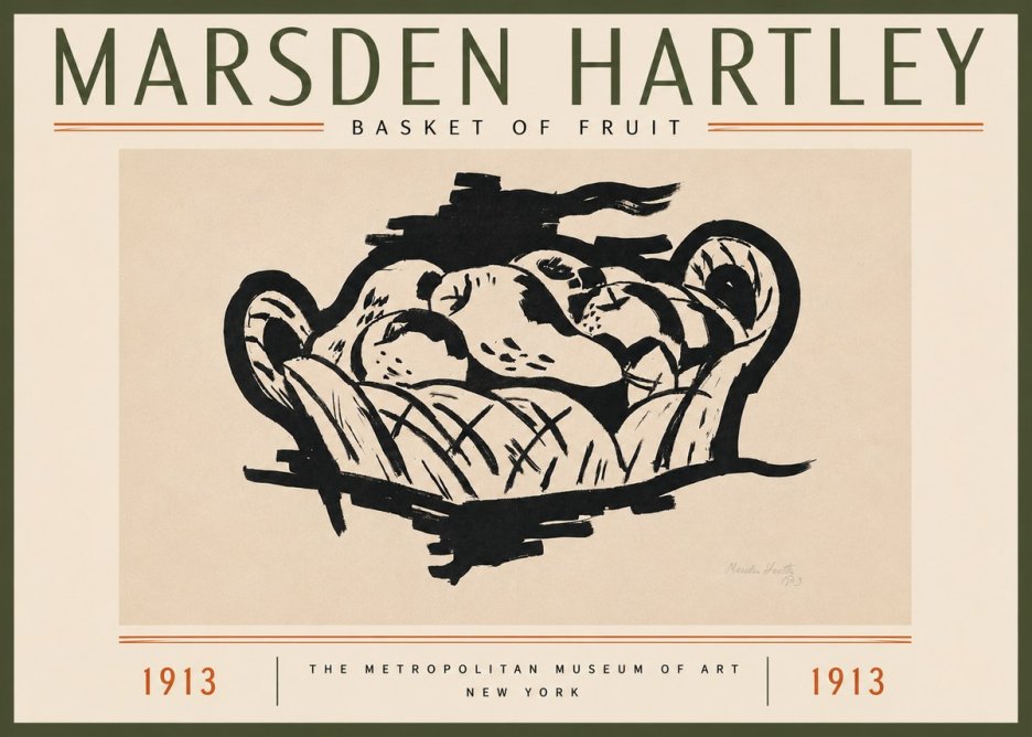 Marsden Hartley Basket of Fruit No4 - Poszter