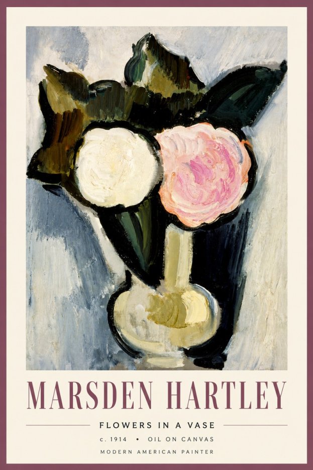 Marsden Hartley Flowers in a Vase No4 - Poszter