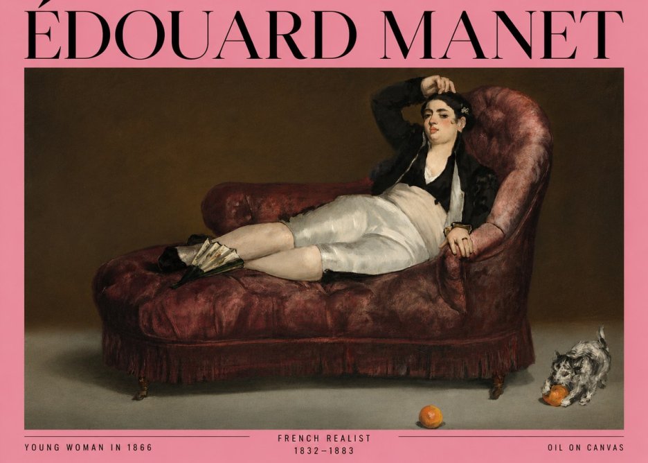 Édouard Manet Young Woman in 1866 No3 - Poszter