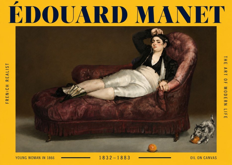 Édouard Manet Young Woman in 1866 No5 - Poszter