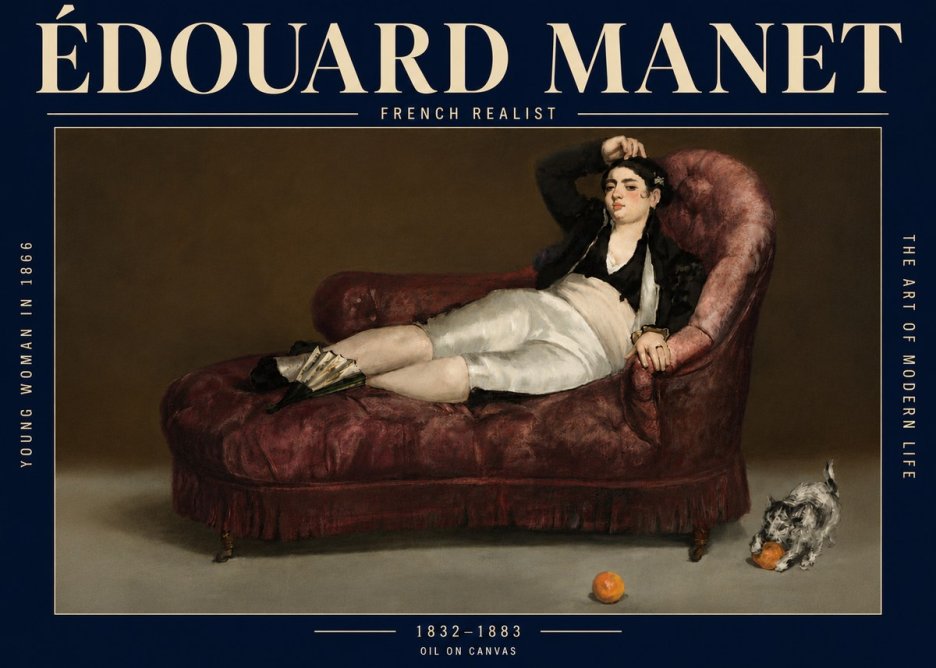 Édouard Manet Young Woman in 1866 No6 - Poszter