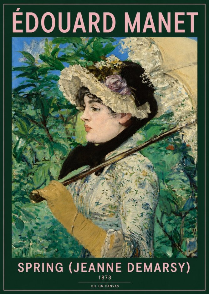 Édouard Manet Spring (Jeanne Demarsy) No3 - Poszter
