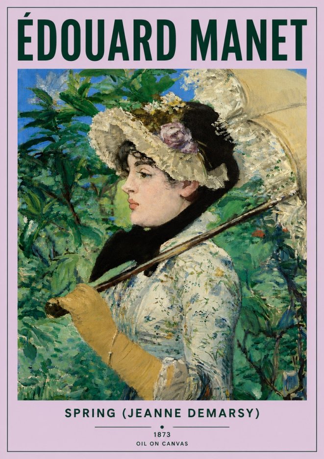 Édouard Manet Spring (Jeanne Demarsy) No6 - Poszter