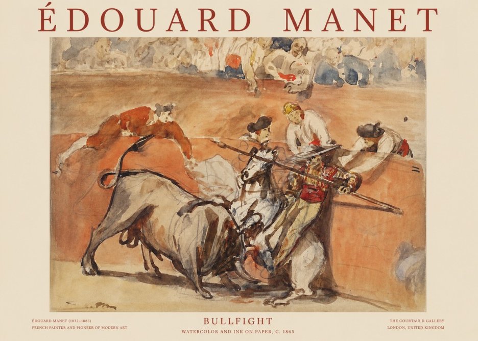 Édouard Manet The Bullfight I No6 - Poszter