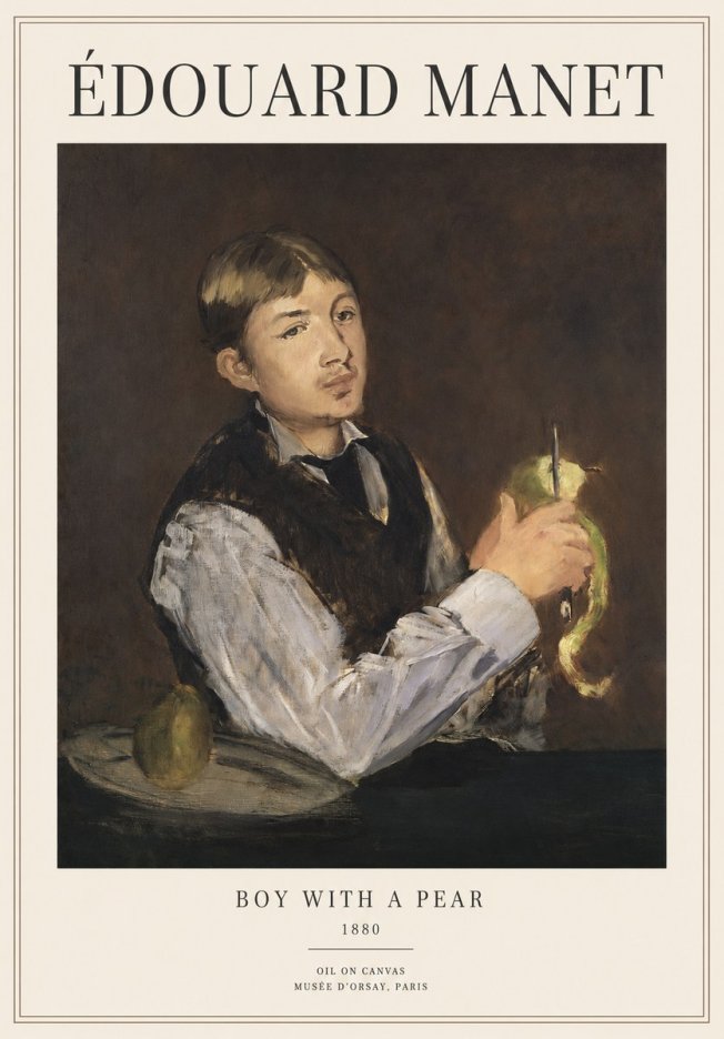 Édouard Manet Boy with a Pear No1 - Poszter