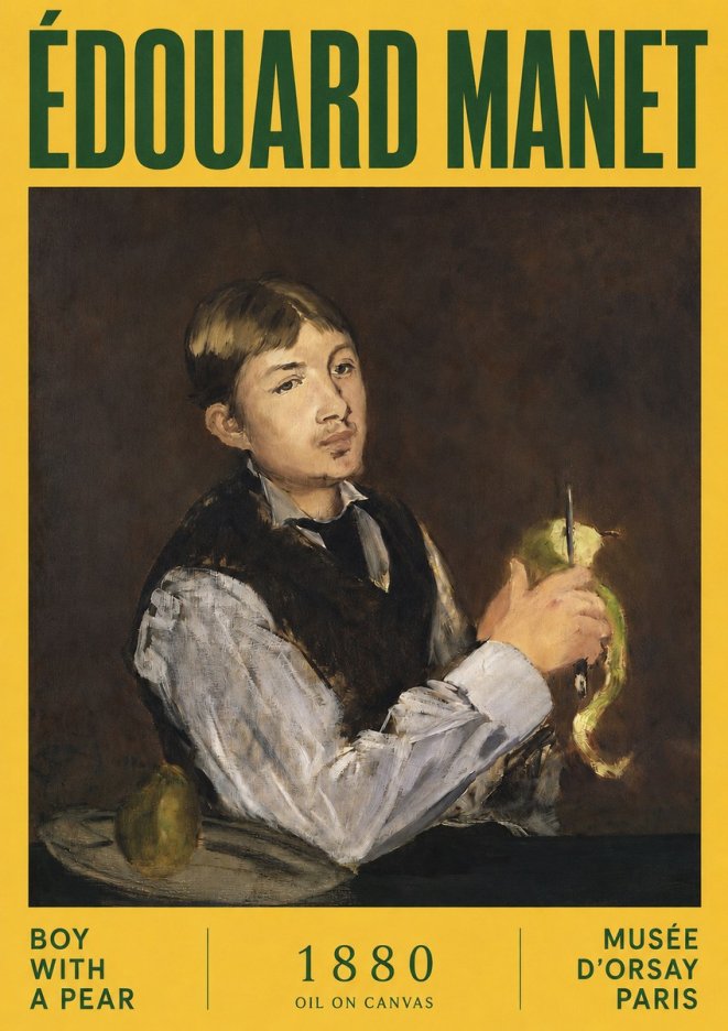 Édouard Manet Boy with a Pear No2 - Poszter