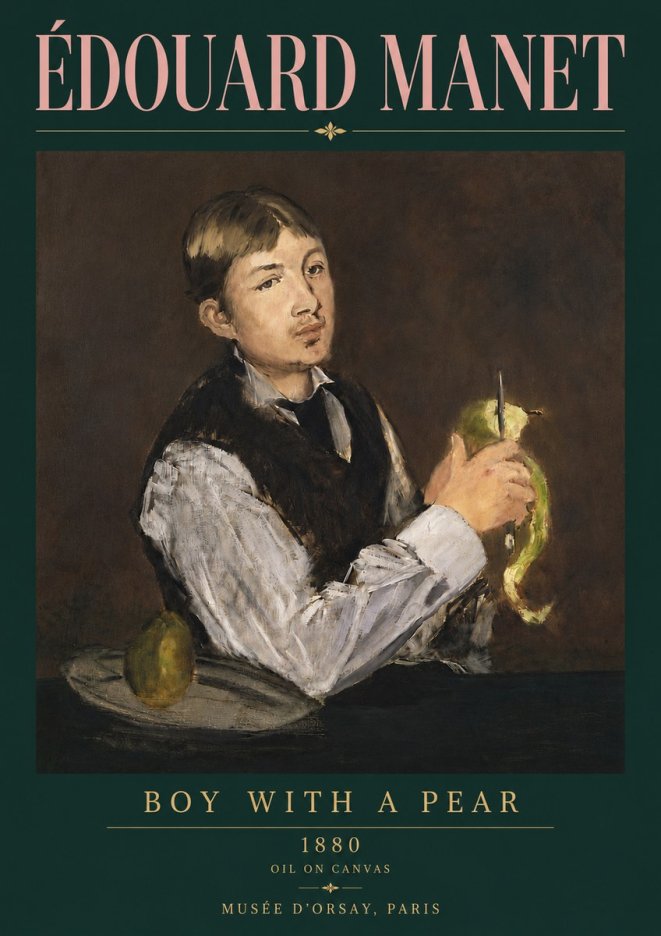Édouard Manet Boy with a Pear No4 - Poszter