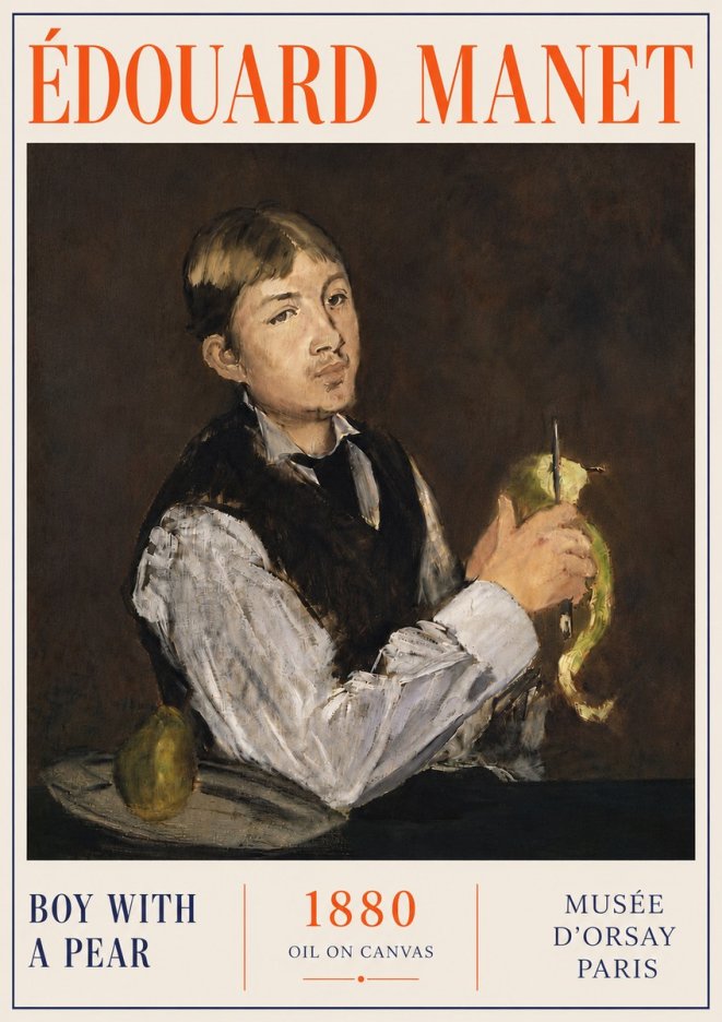 Édouard Manet Boy with a Pear No6 - Poszter