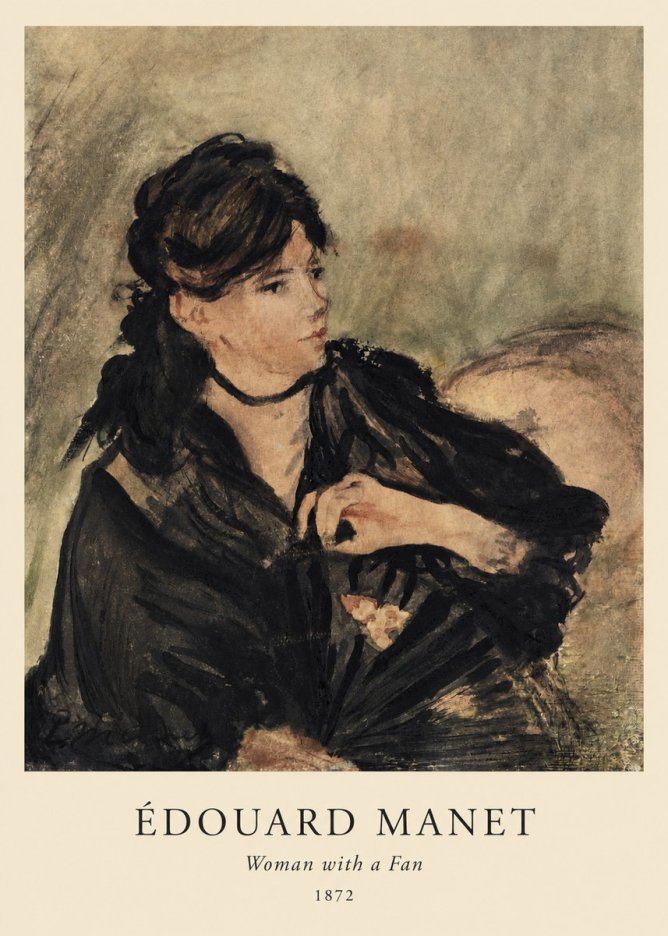 Édouard Manet Woman with a Fan No1 - Poszter