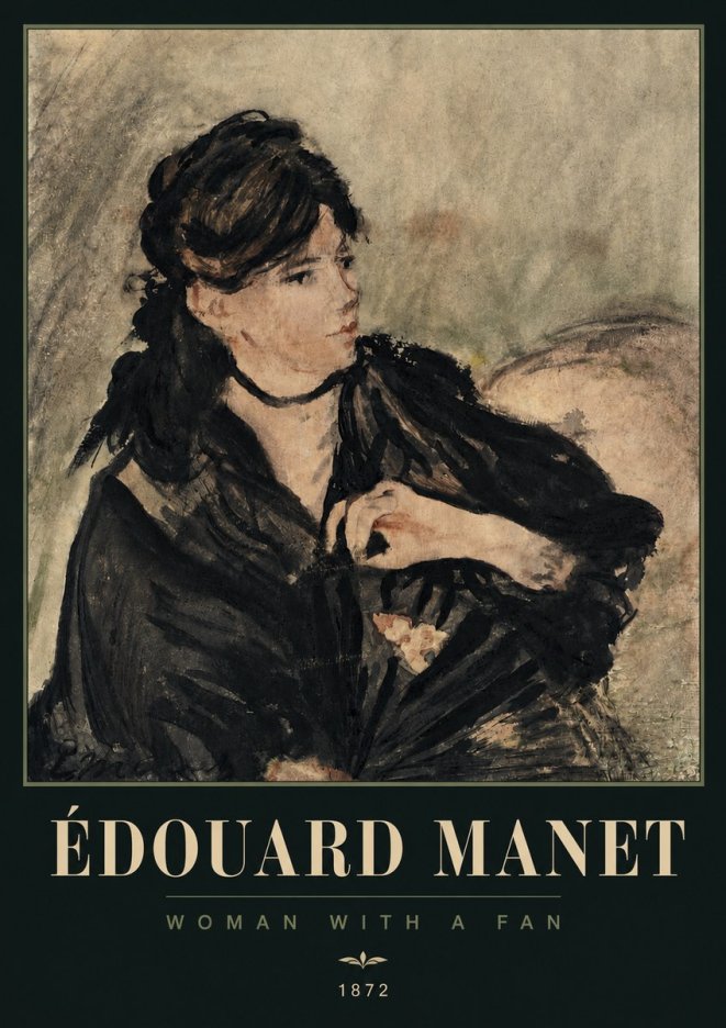 Édouard Manet Woman with a Fan No3 - Poszter