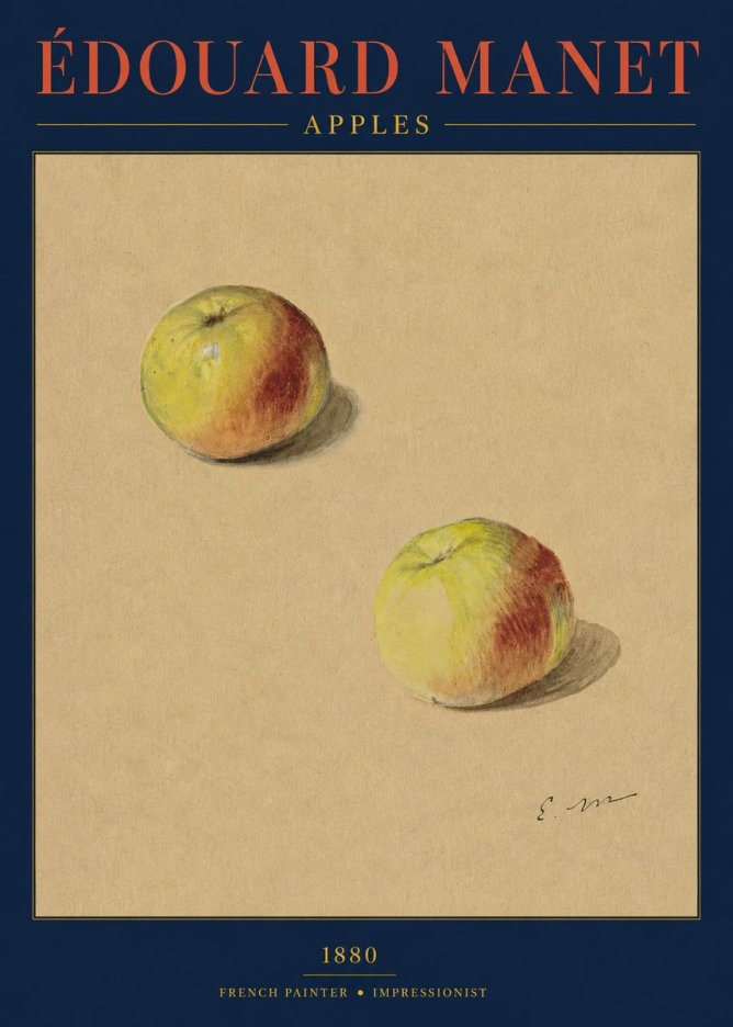 Édouard Manet Apples No3 - Poszter
