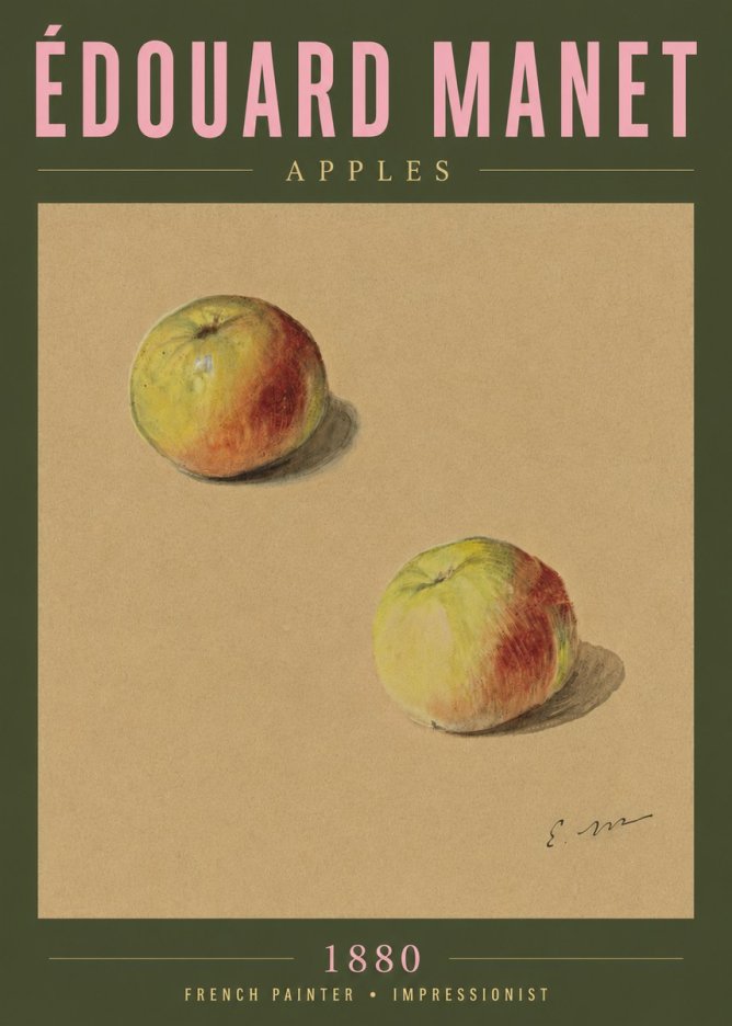 Édouard Manet Apples No5 - Poszter
