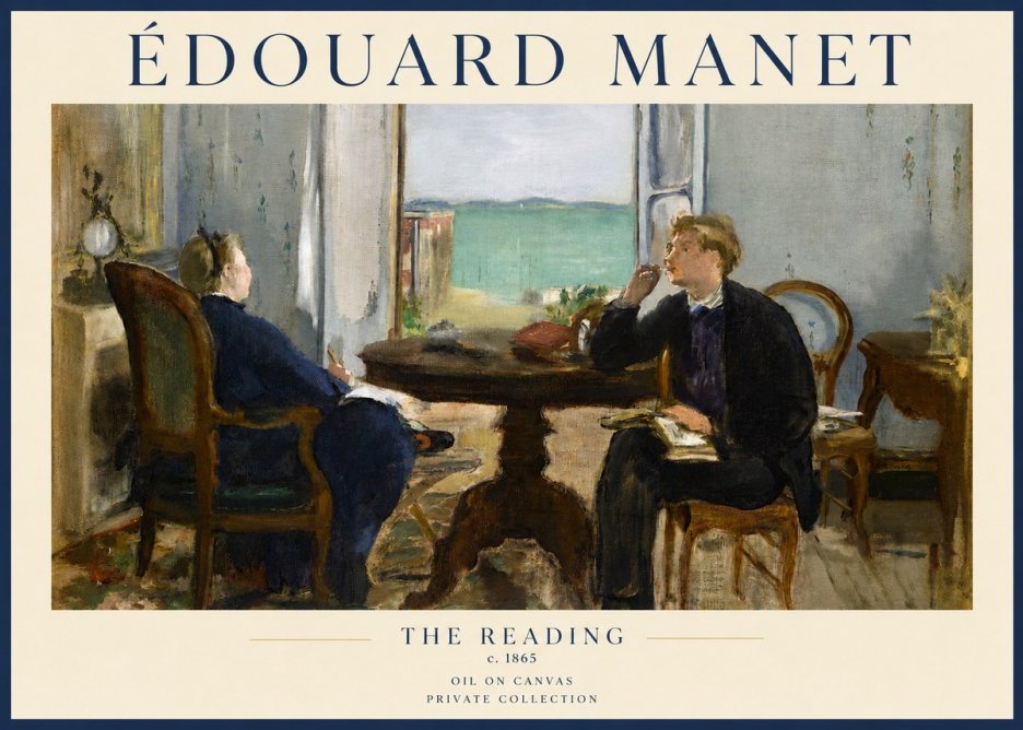 Édouard Manet The Reading No3 - Poszter