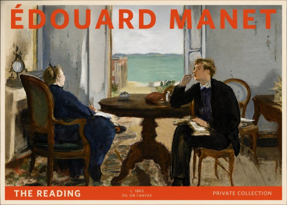 Édouard Manet The Reading No6 - Poszter