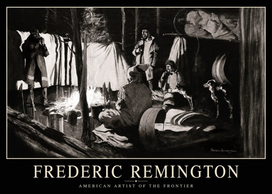 Frederic Remington A Trapper's Camp No1 - Poszter