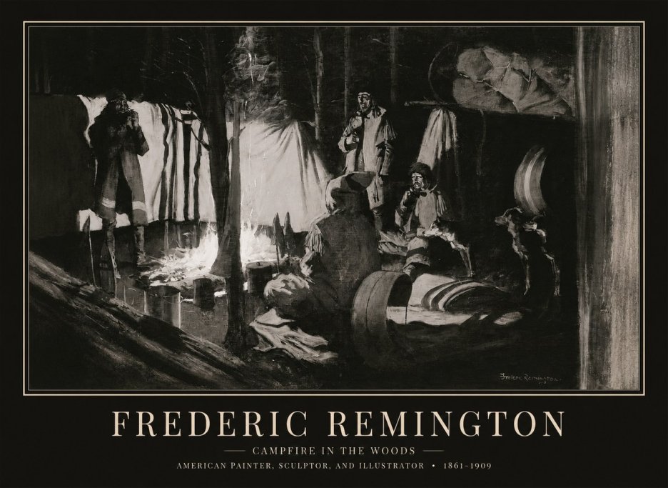 Frederic Remington A Trapper's Camp No6 - Poszter