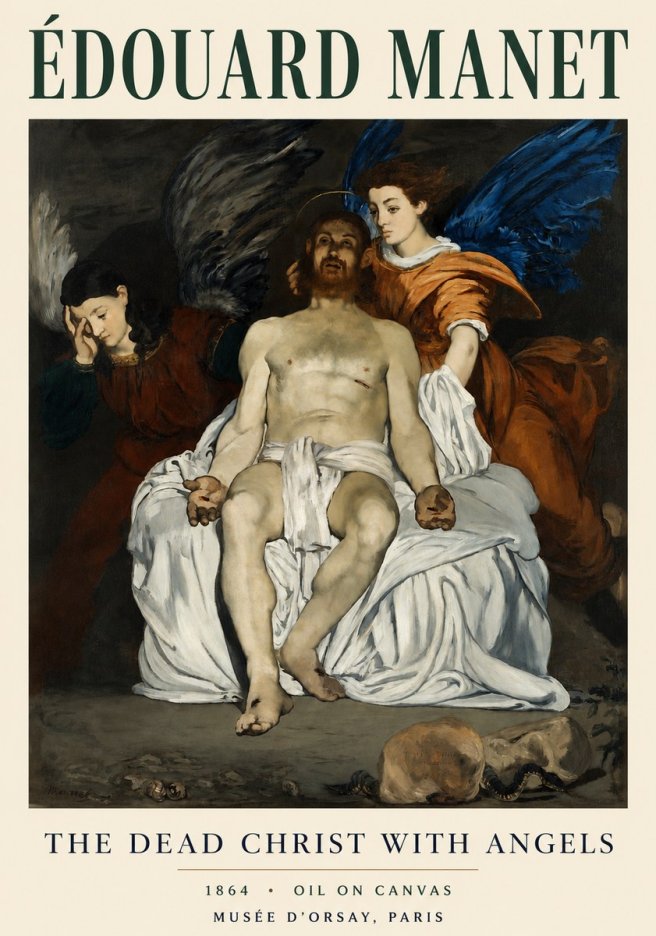 Édouard Manet The Dead Christ with Angels No3 - Poszter