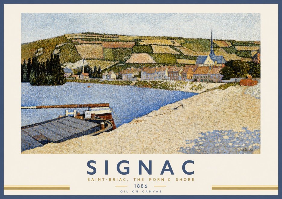 Signac Saint-briac, the Pornic Shore No2 - Poszter