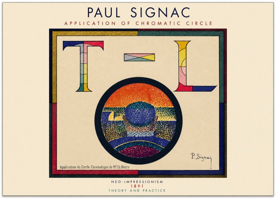 Signac Application of Chromatic Circle No1 - Poszter