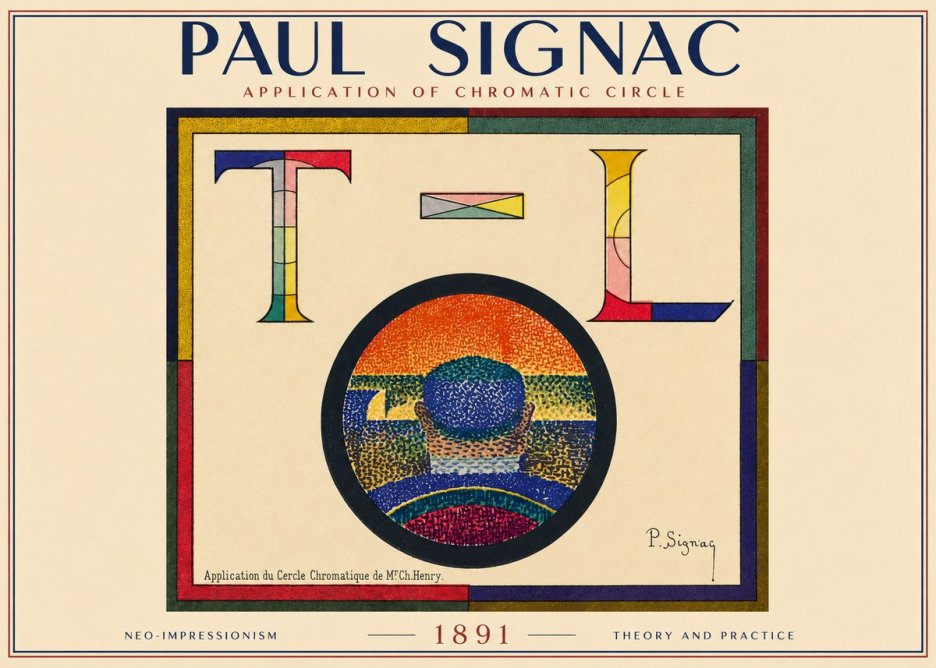 Signac Application of Chromatic Circle No3 - Poszter