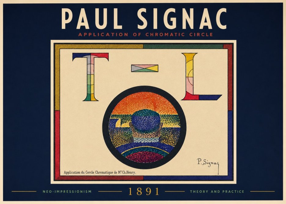 Signac Application of Chromatic Circle No4 - Poszter