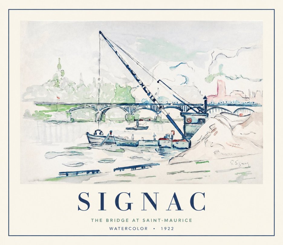Signac The Bridge at Saint-maurice No1 - Poszter