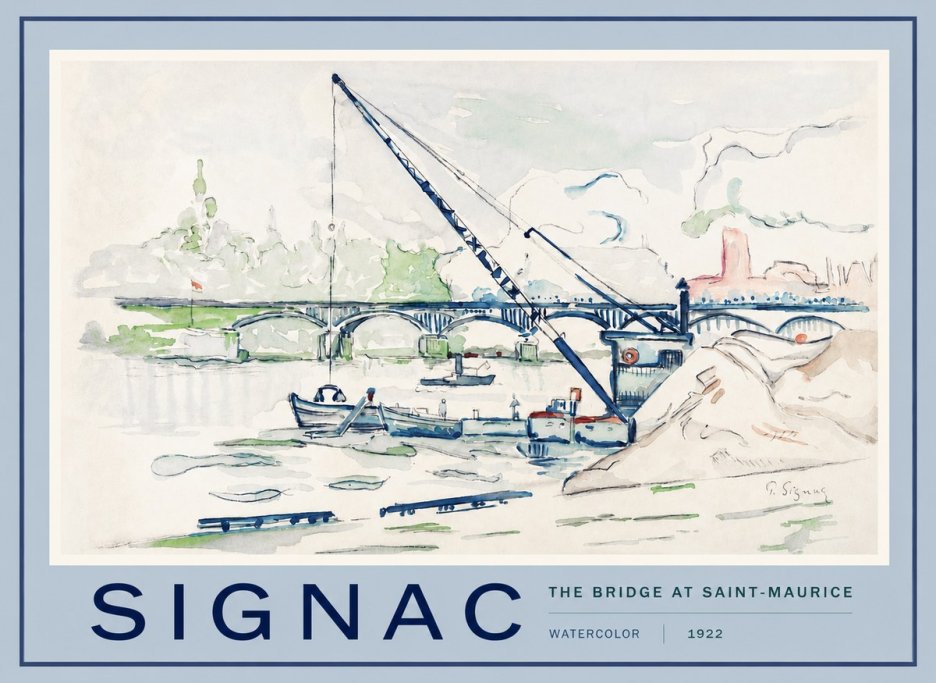 Signac The Bridge at Saint-maurice No2 - Poszter
