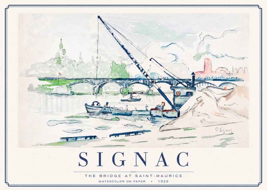 Signac The Bridge at Saint-maurice No5 - Poszter