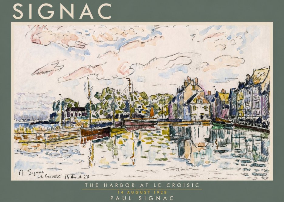 Signac The Harbor at Le Croisic No4 - Poszter