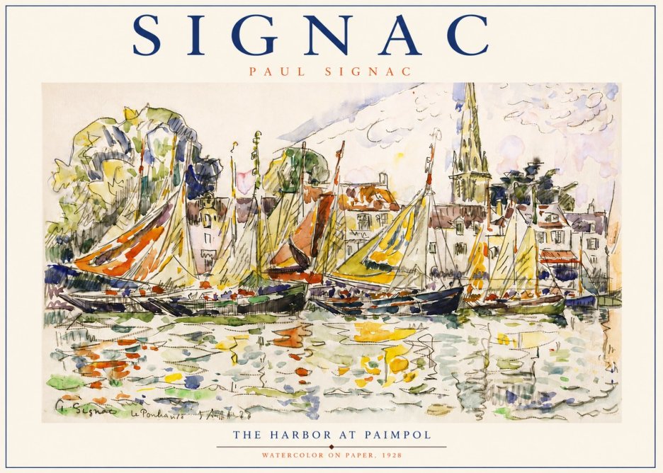 Signac The Harbor at Paimpol No3 - Poszter