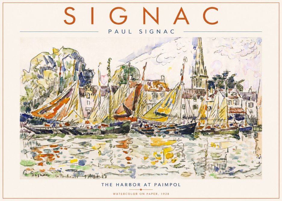 Signac The Harbor at Paimpol No6 - Poszter