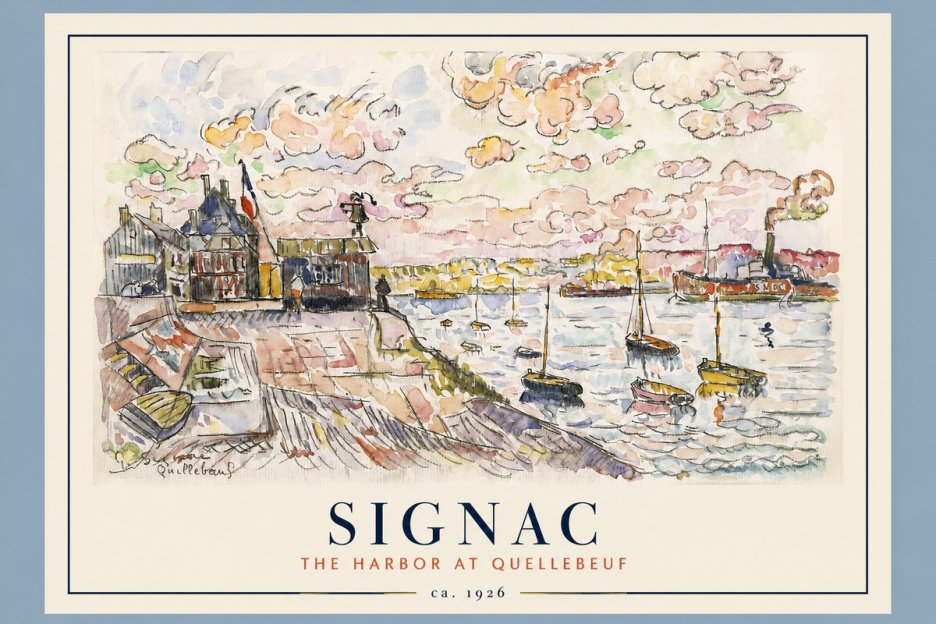 Signac The Harbor at Quellebeuf No2 - Poszter