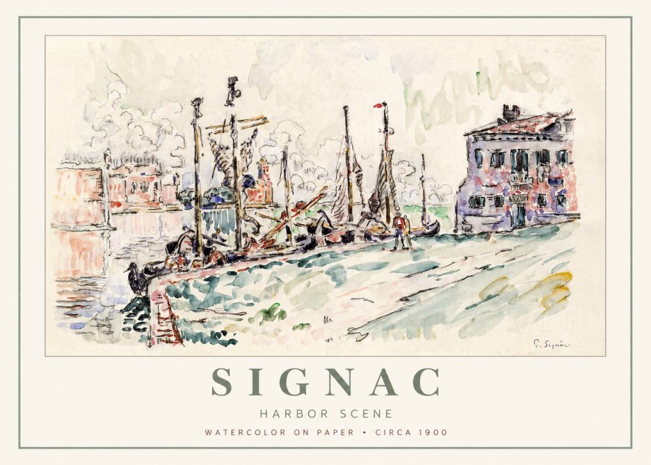 Signac Harbor Scene No2 - Poszter