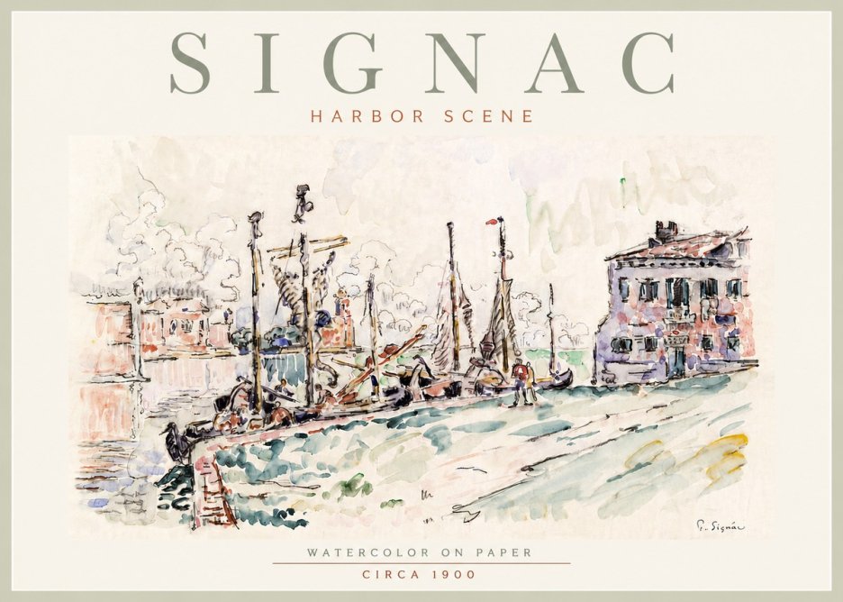Signac Harbor Scene No6 - Poszter