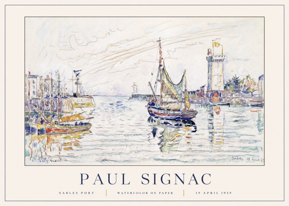 Signac Sables Port No1 - Poszter