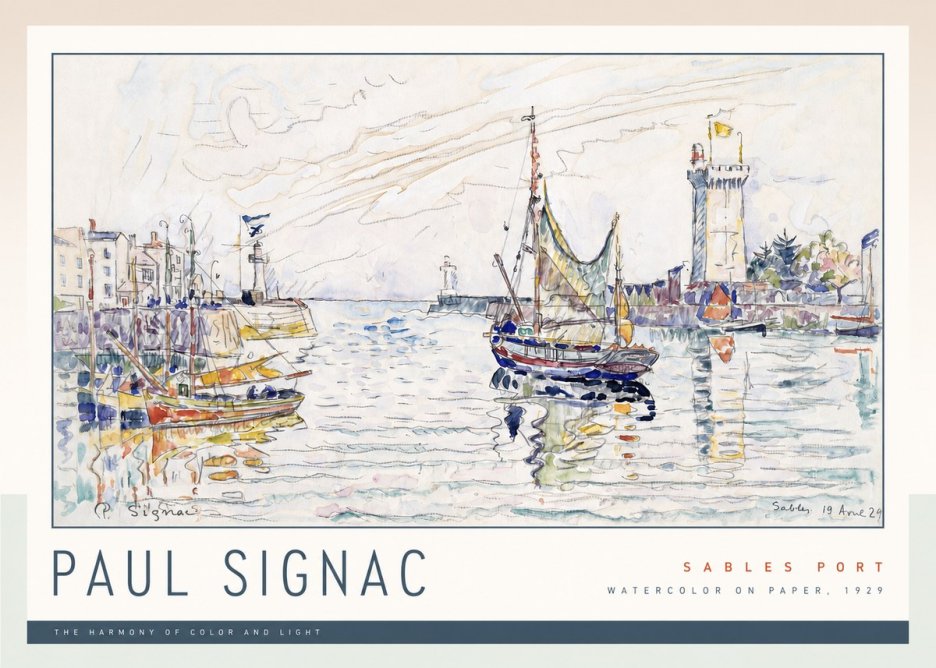 Signac Sables Port No2 - Poszter