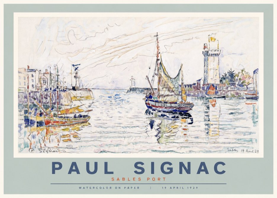 Signac Sables Port No4 - Poszter
