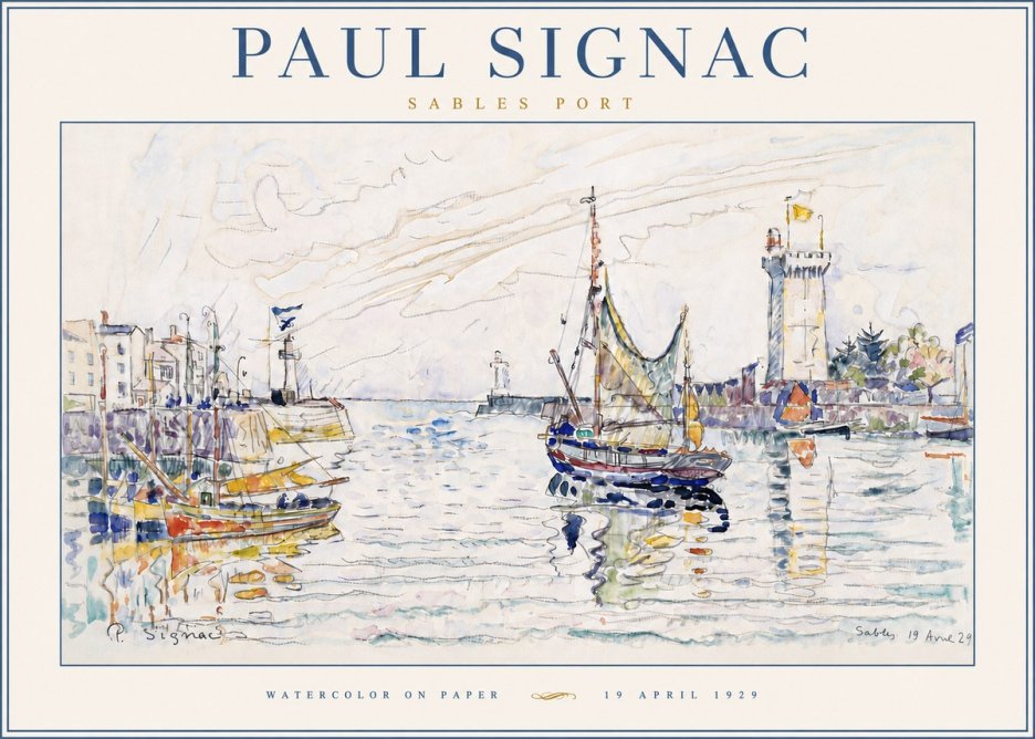 Signac Sables Port No6 - Poszter