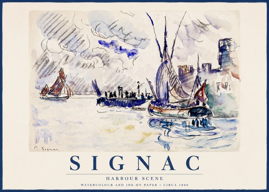 Signac Harbour Scene No6 - Poszter