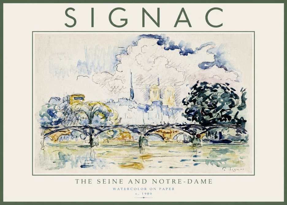 Signac The Seine and Notre-dame No3 - Poszter