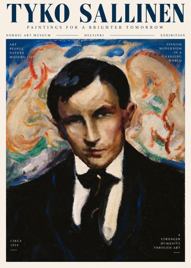 Tyko Sallinen Portrait of a Man II No6 - Poszter