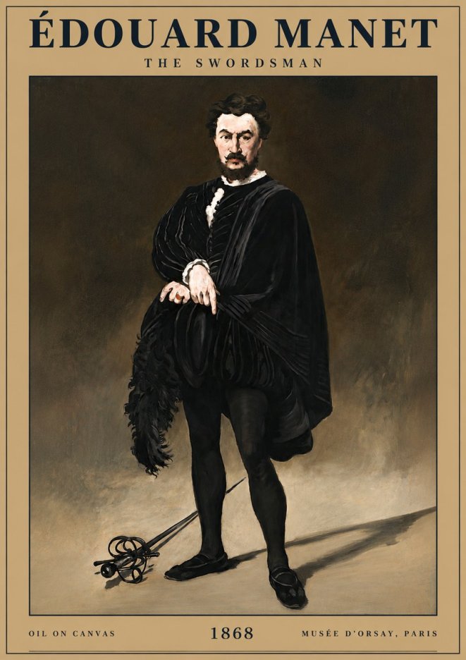 Édouard Manet The Swordsman No3 - Poszter