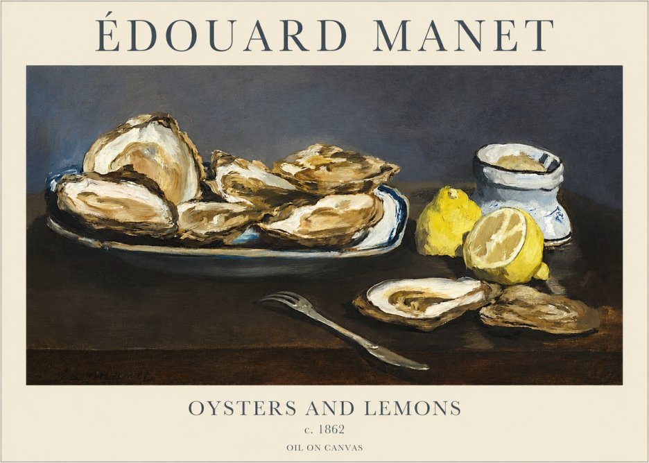 Édouard Manet Oysters and Lemons No3 - Poszter