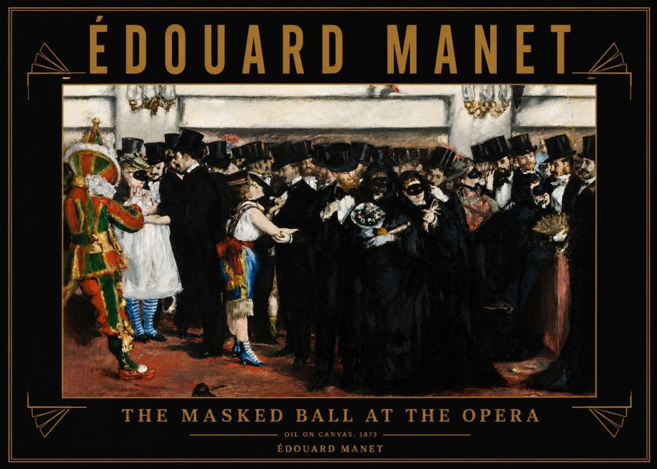 Édouard Manet The Masked Ball at the Opera No6 - Poszter