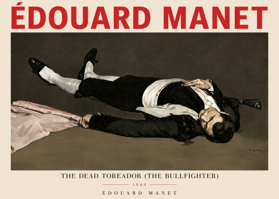 Édouard Manet The Dead Toreador (the Bullfighter) No3 - Poszter