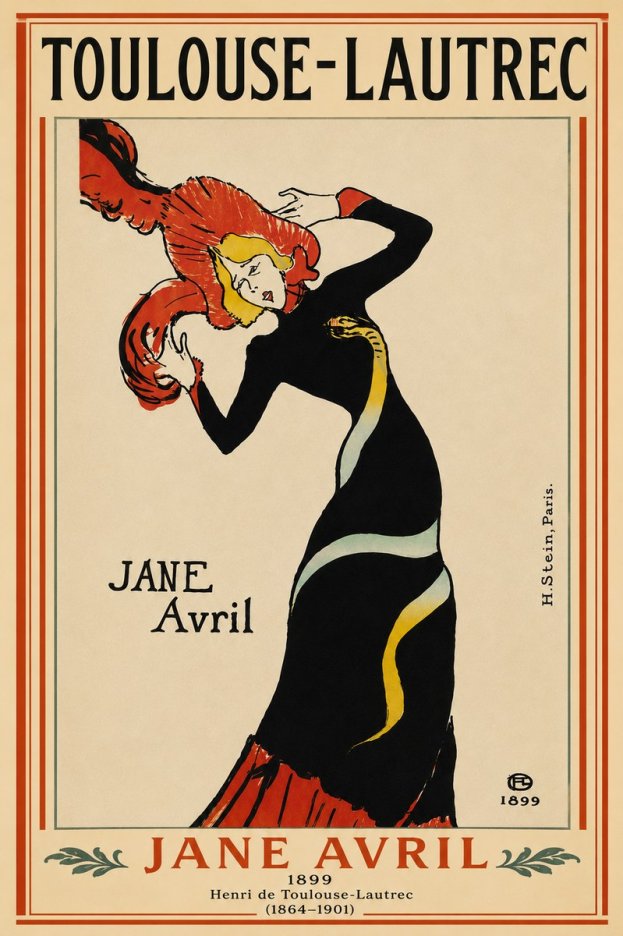 Toulouse-Lautrec Jane Avril I No5 - Poszter